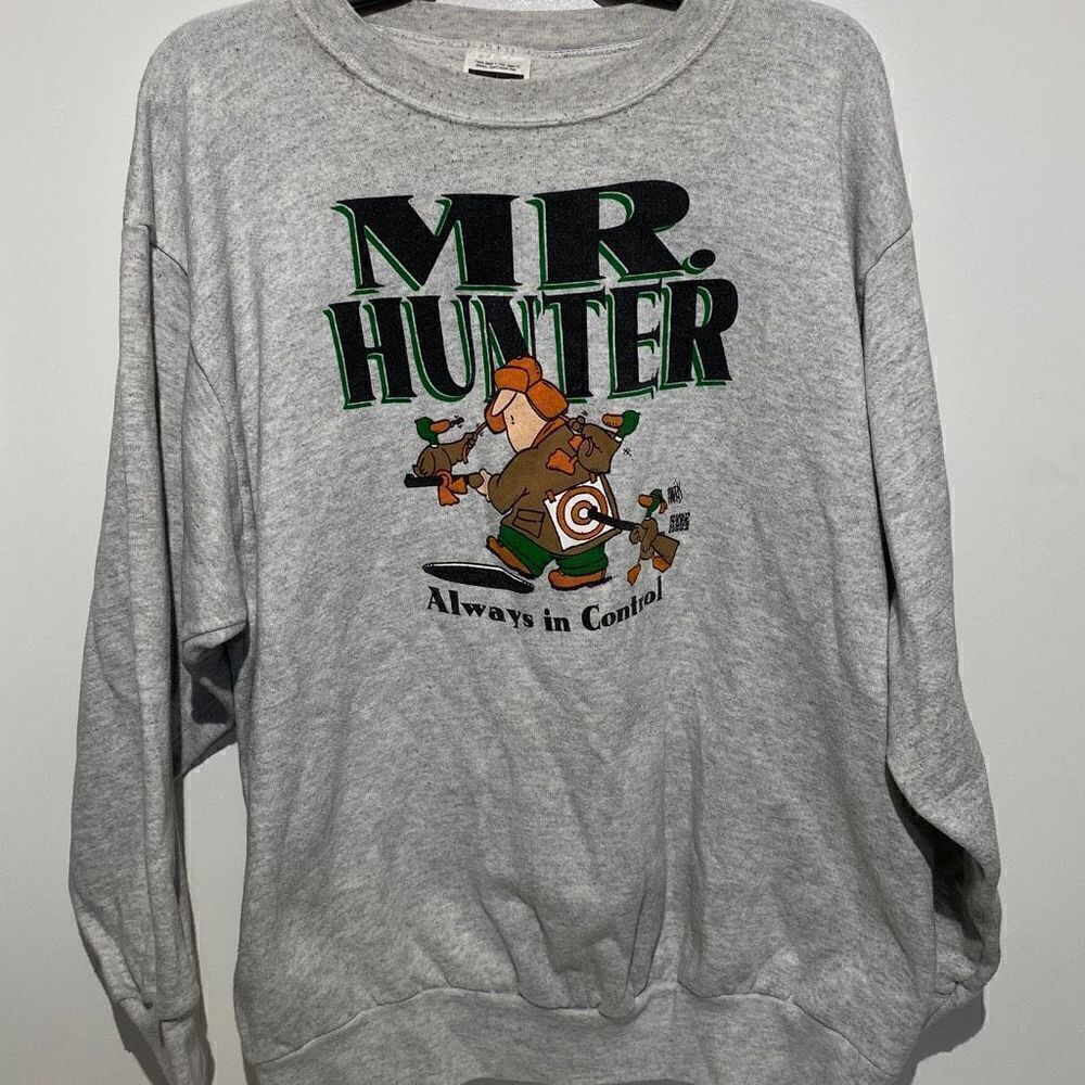 Tultex Men's Maximum Sweat Graphic Sweatshirt Gray size XL Vintage